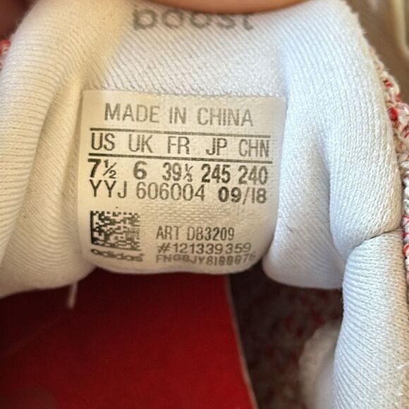 Adidas Ultraboost W Running Shoes Women’s 7.5 Cream Red Knit No Laces DB3209 - Picture 7 of 16